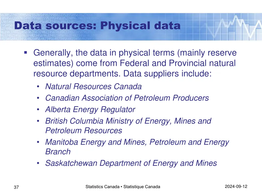 data sources physical data