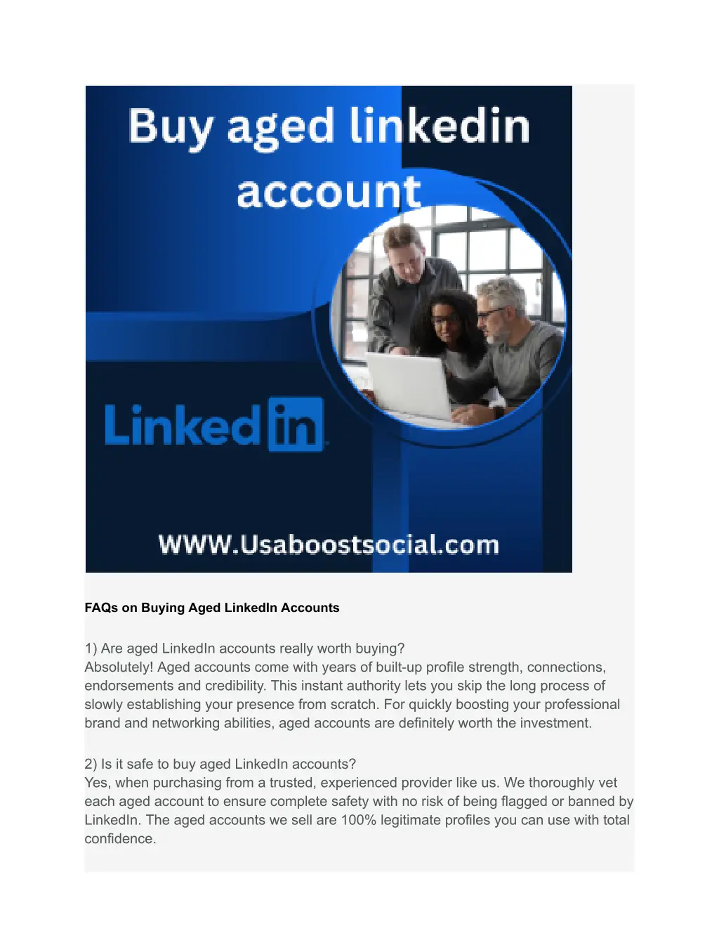 faqs on buying aged linkedin accounts