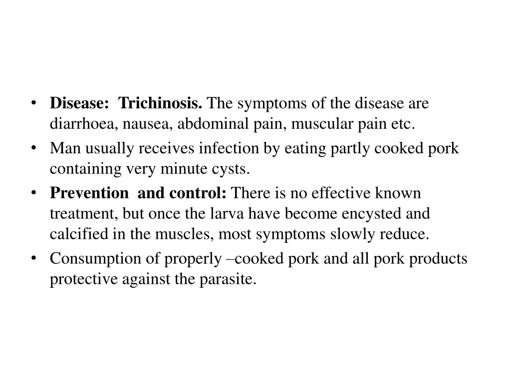 disease trichinosis the symptoms of the disease