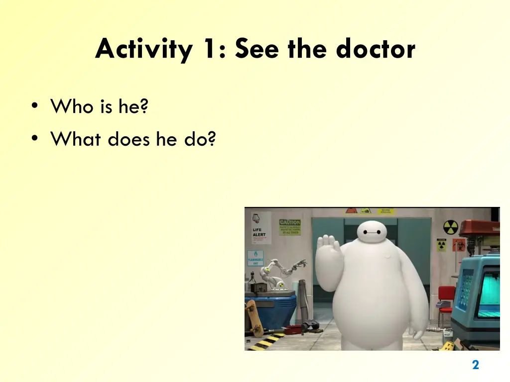 activity 1 see the doctor