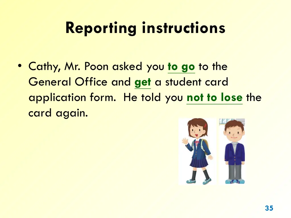 reporting instructions 2