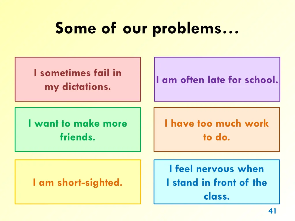 some of our problems 1