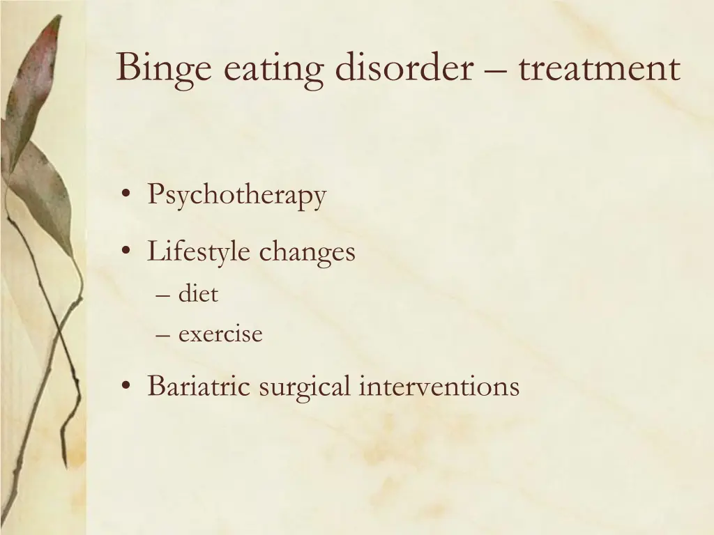 binge eating disorder treatment