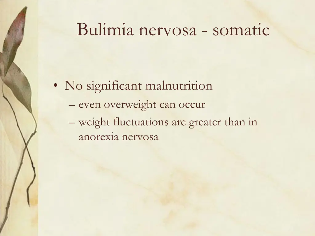 bulimia nervosa somatic