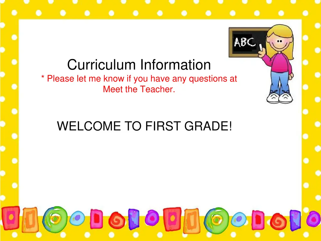 curriculum information please let me know