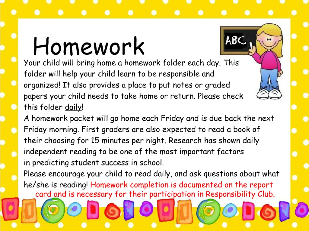 homework your child will bring home a homework