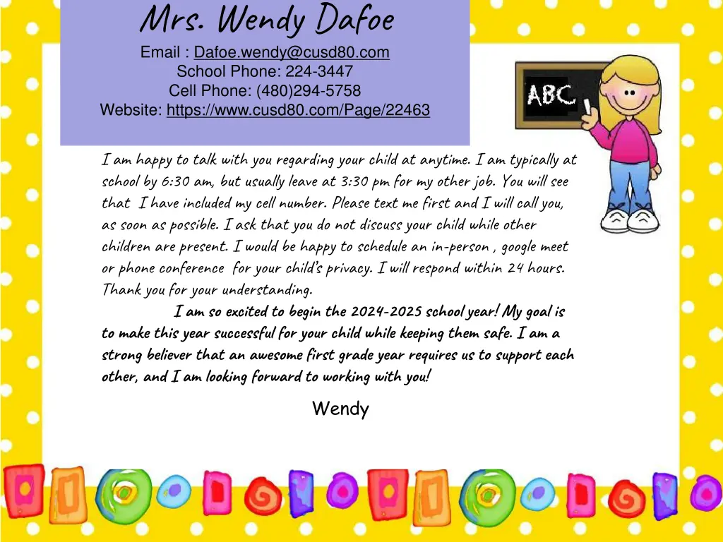 mrs wendy dafoe email dafoe wendy@cusd80