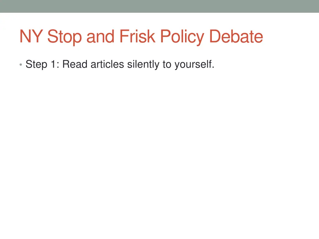 ny stop and frisk policy debate