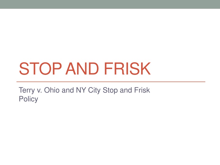 stop and frisk