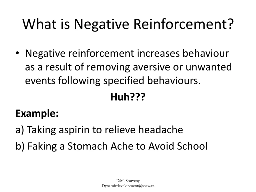 what is negative reinforcement