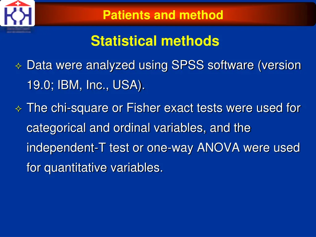 patients and method 2