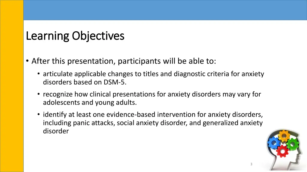 learning objectives learning objectives