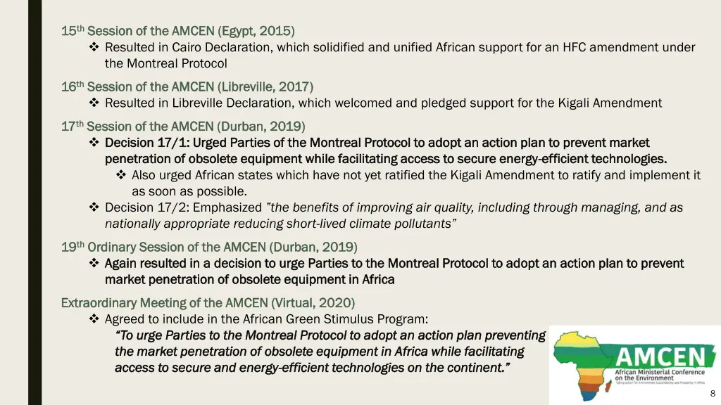 15 15 th th session of the amcen egypt 2015