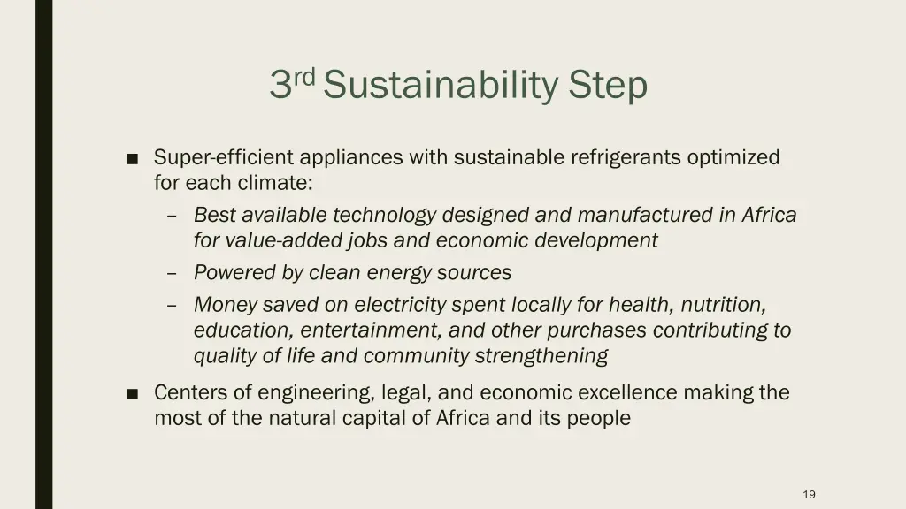 3 rd sustainability step