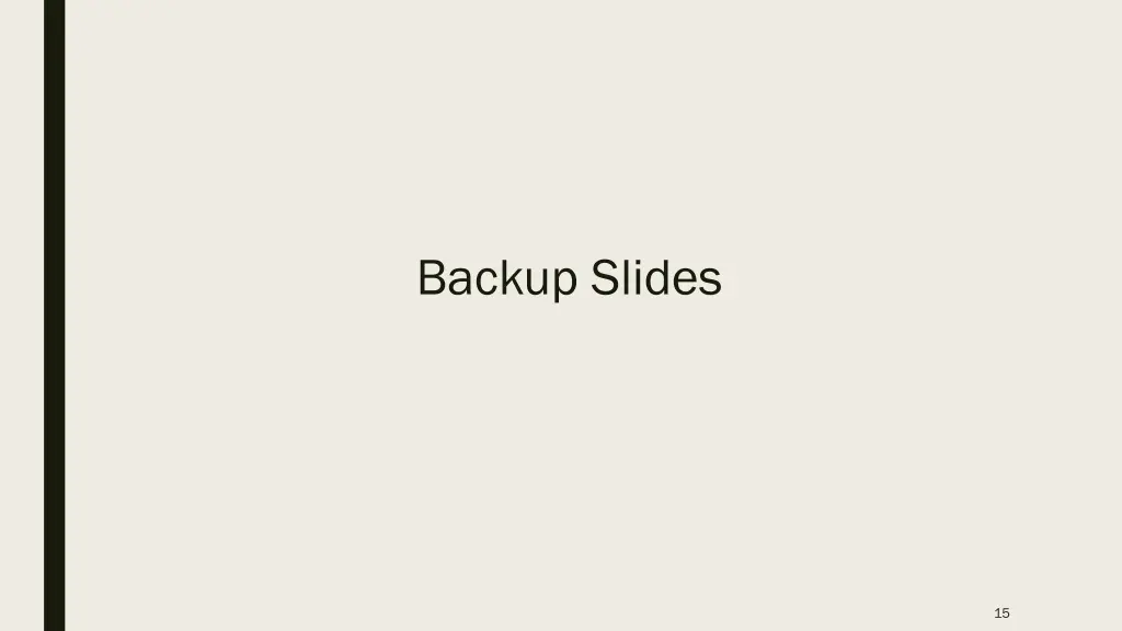 backup slides