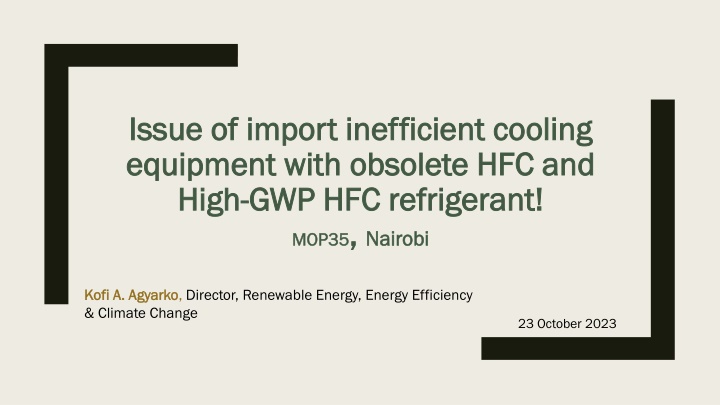 issue of import inefficient cooling issue