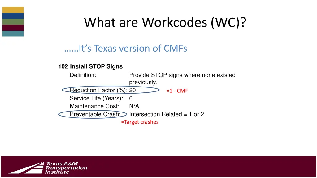 what are workcodes wc