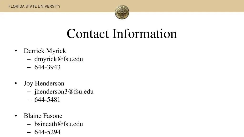 contact information