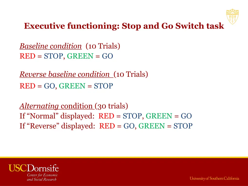 executive functioning stop and go switch task 1