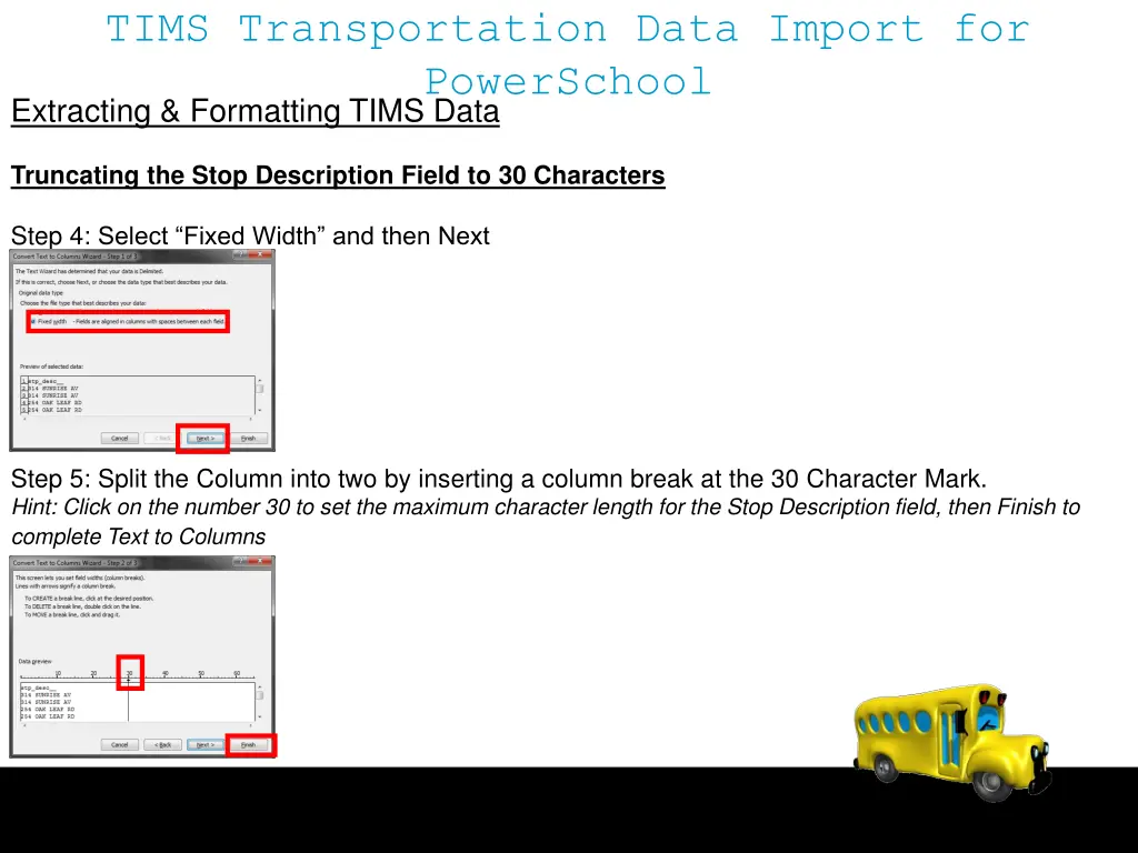 tims transportation data import for powerschool 12