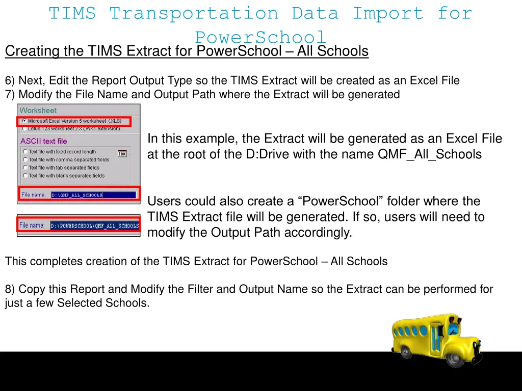 tims transportation data import for powerschool 2