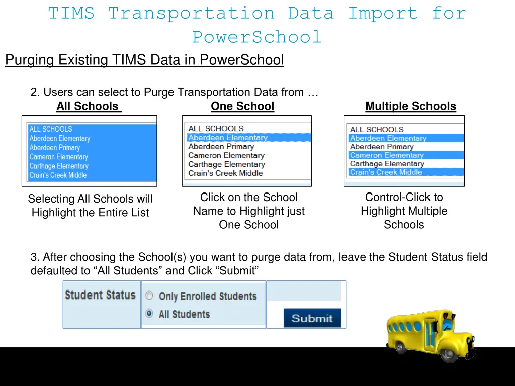 tims transportation data import for powerschool 21