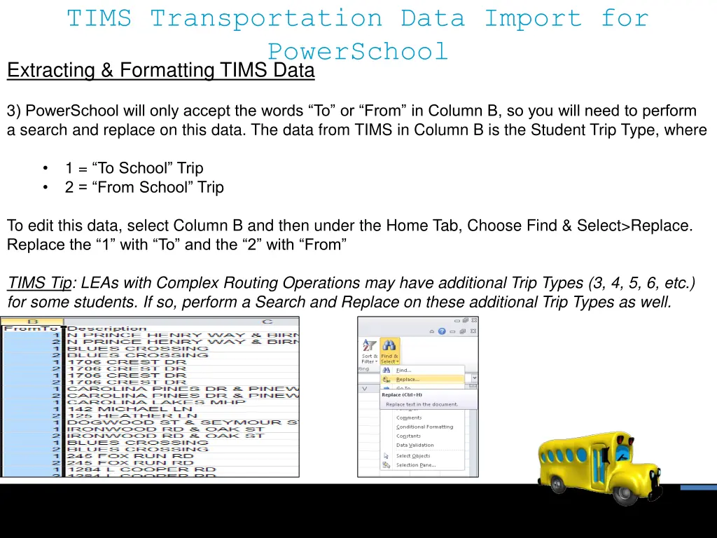 tims transportation data import for powerschool 8