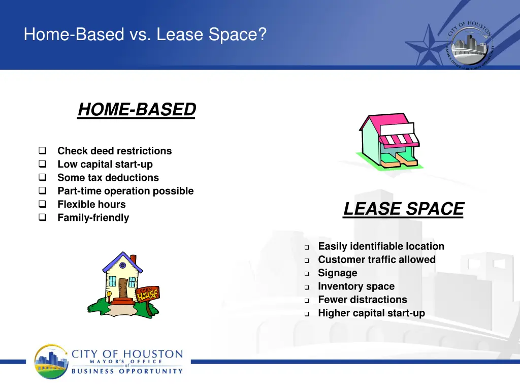 home based vs lease space