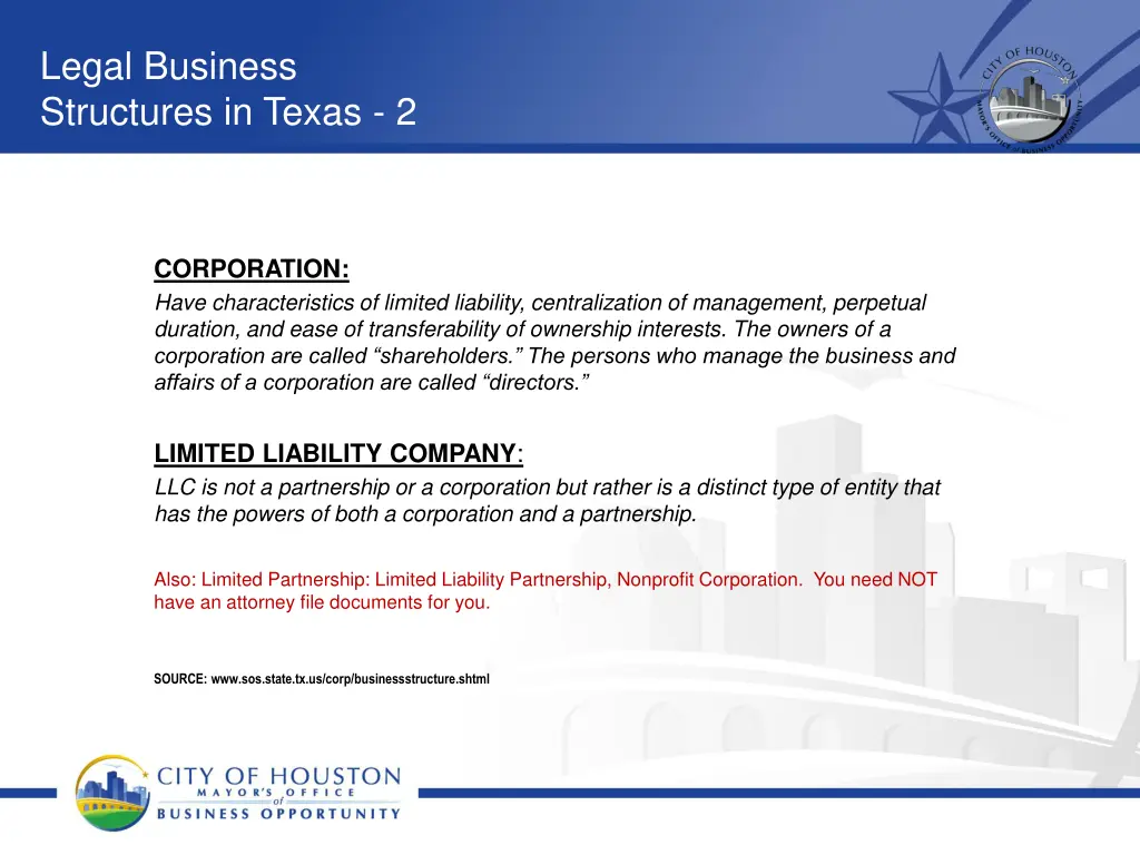 legal business structures in texas 2