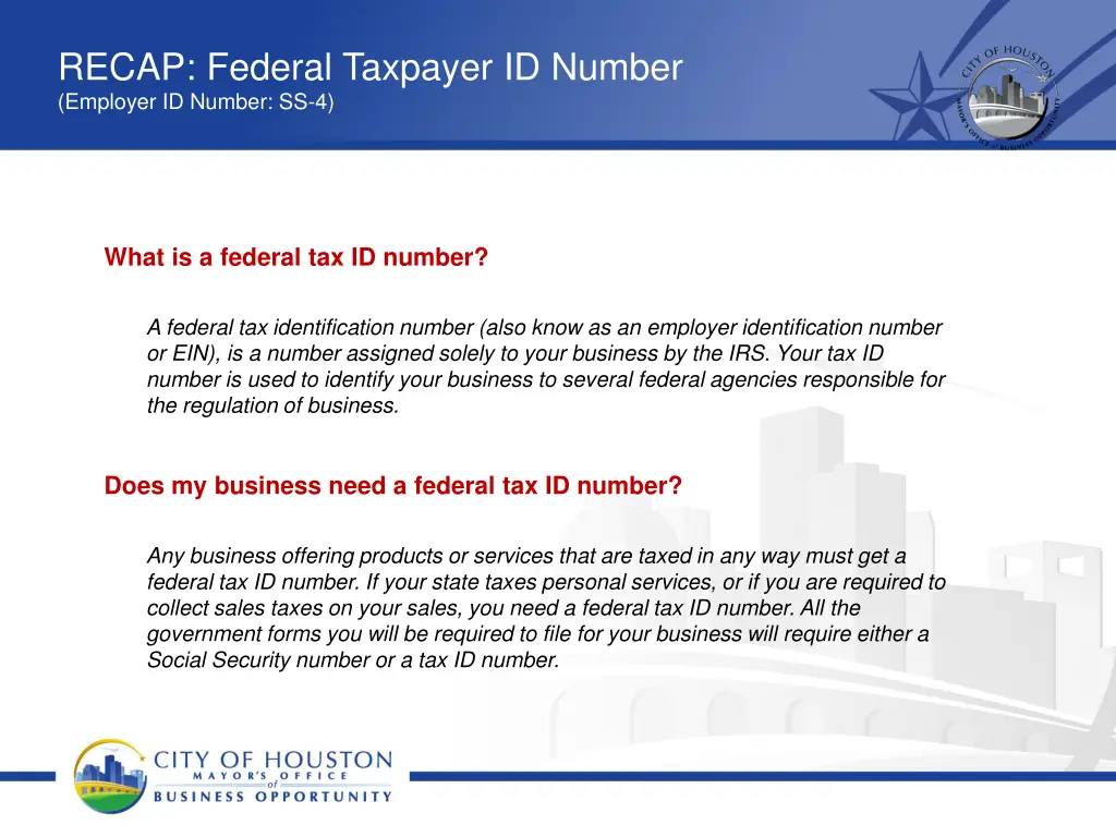 recap federal taxpayer id number employer