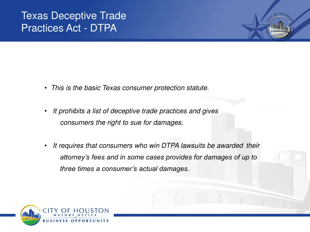 texas deceptive trade practices act dtpa