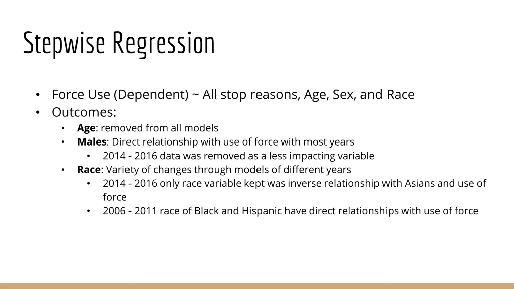 stepwise regression