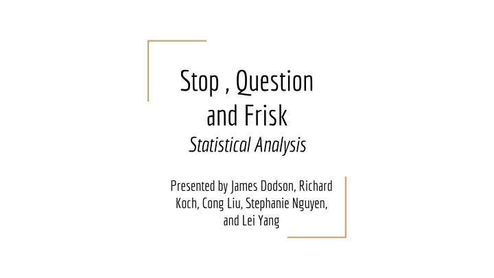 stop question and frisk statistical analysis