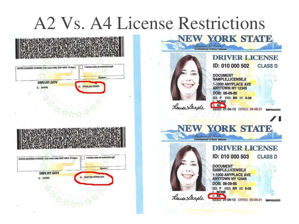 a2 vs a4 license restrictions