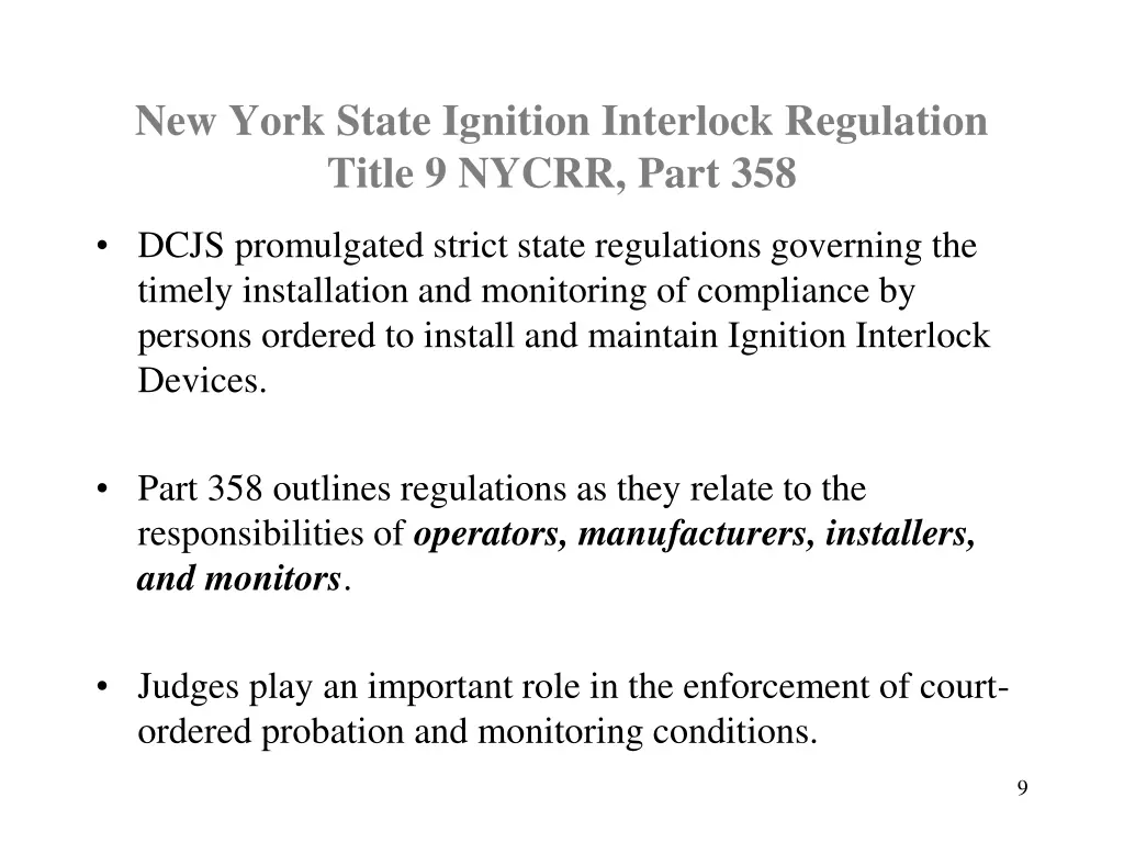 new york state ignition interlock regulation