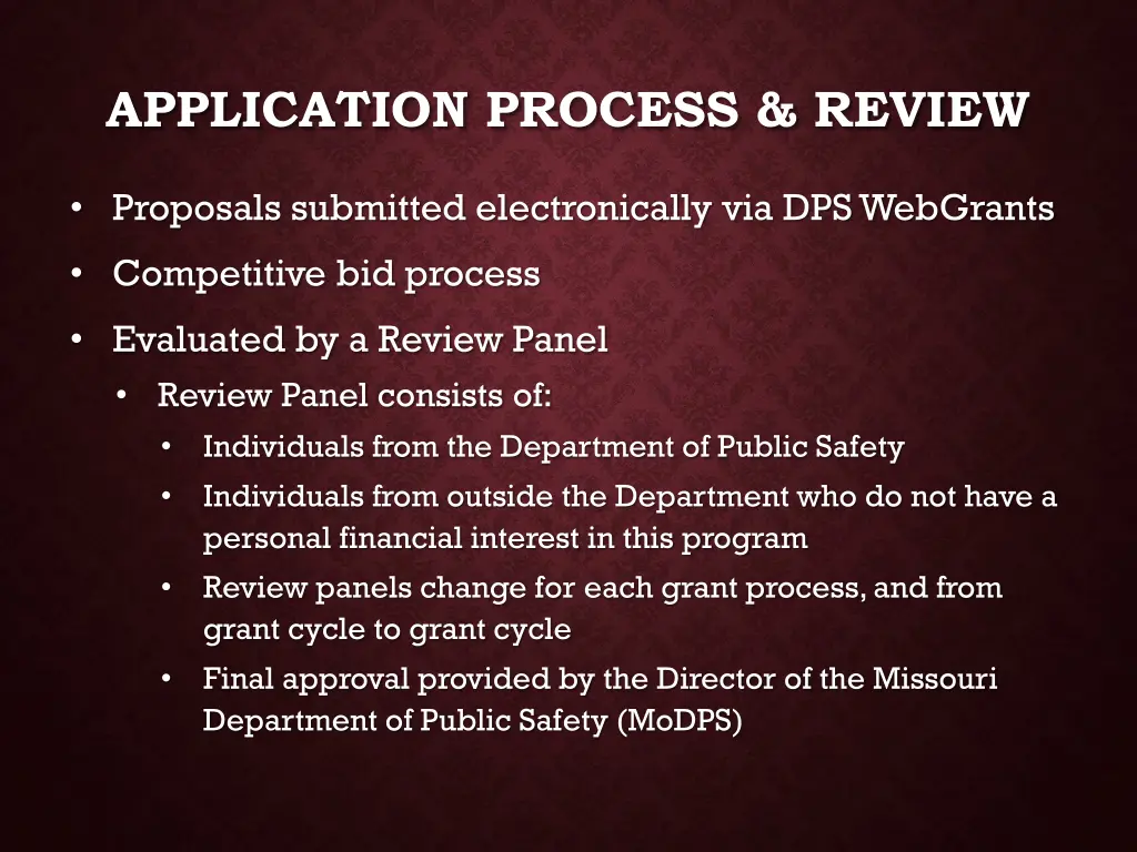 application process review