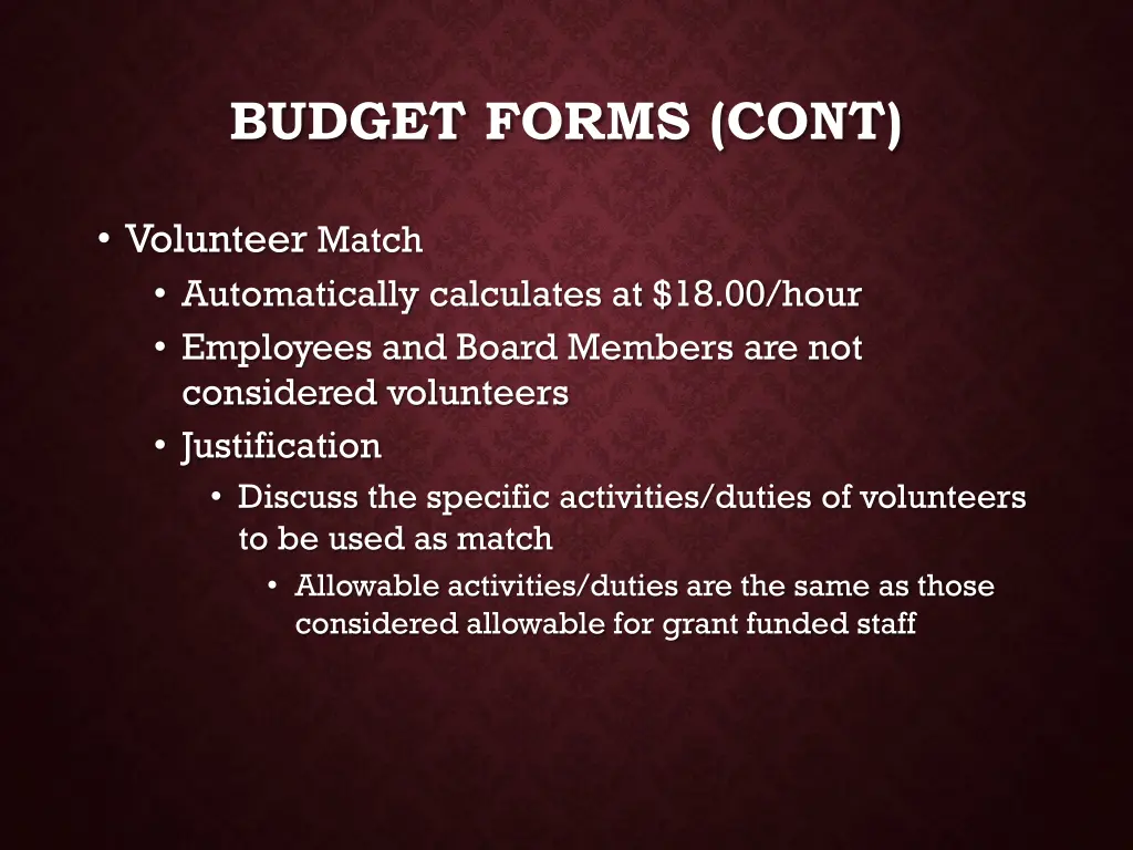 budget forms cont 2