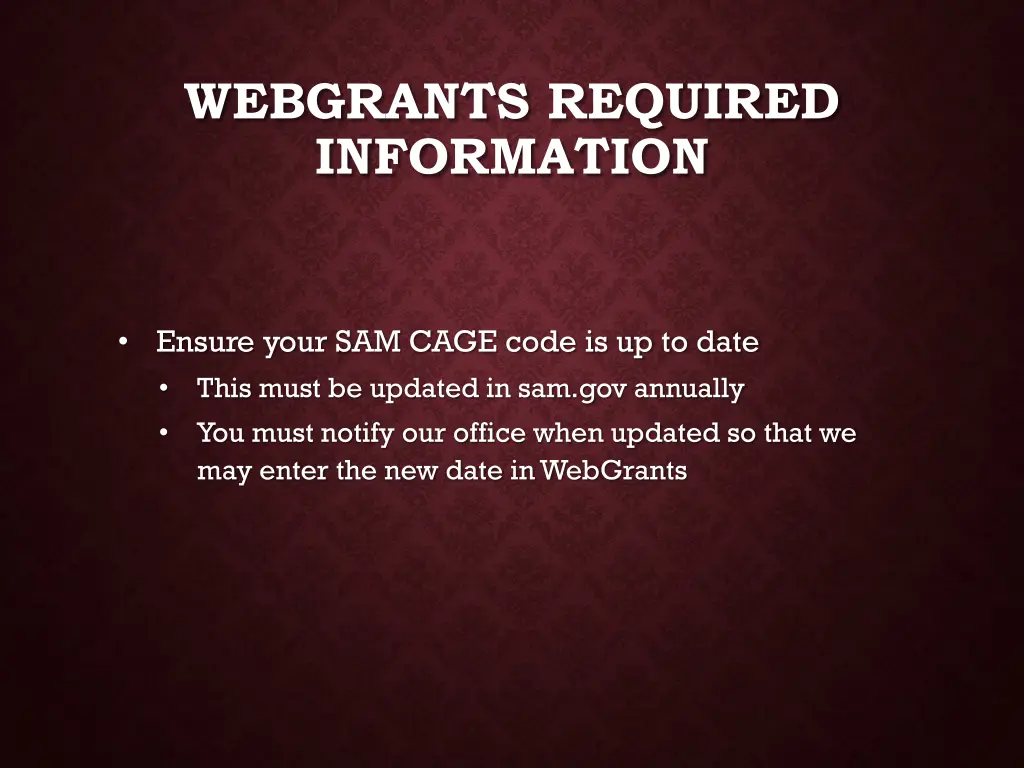 webgrants required information 1