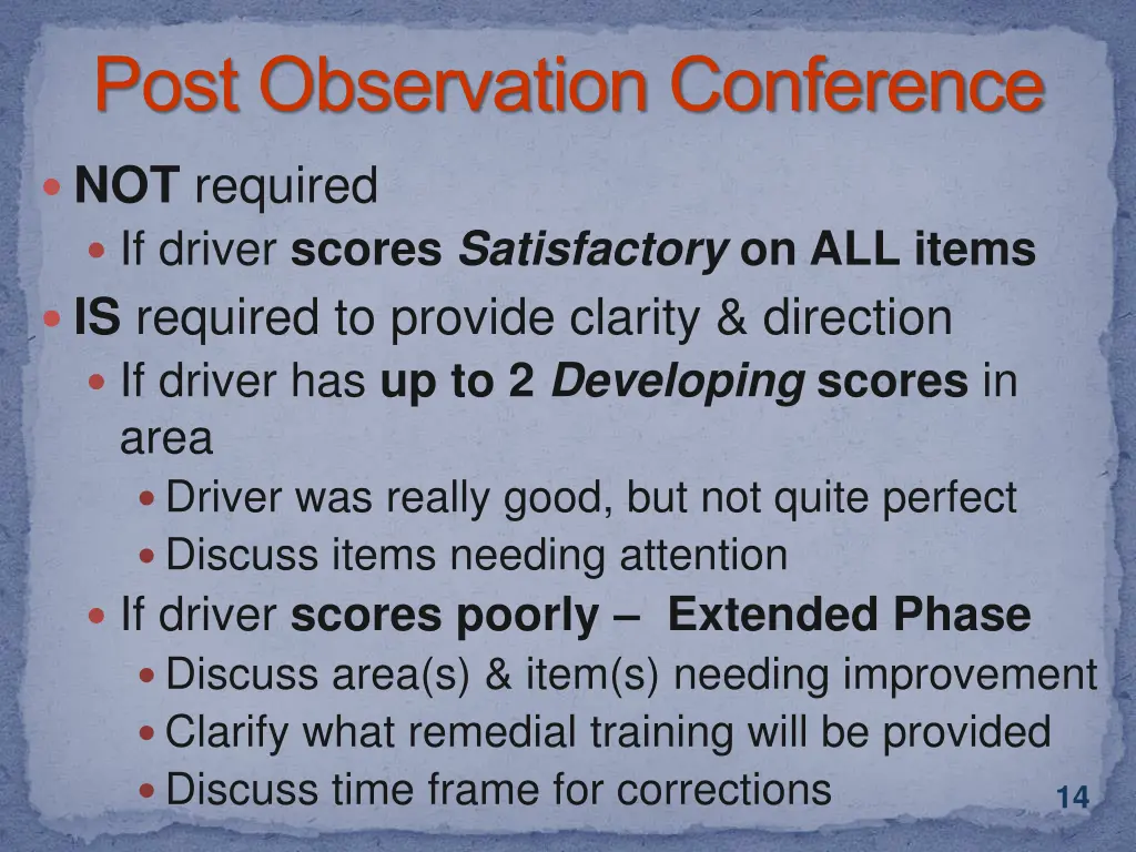 post observation conference 1