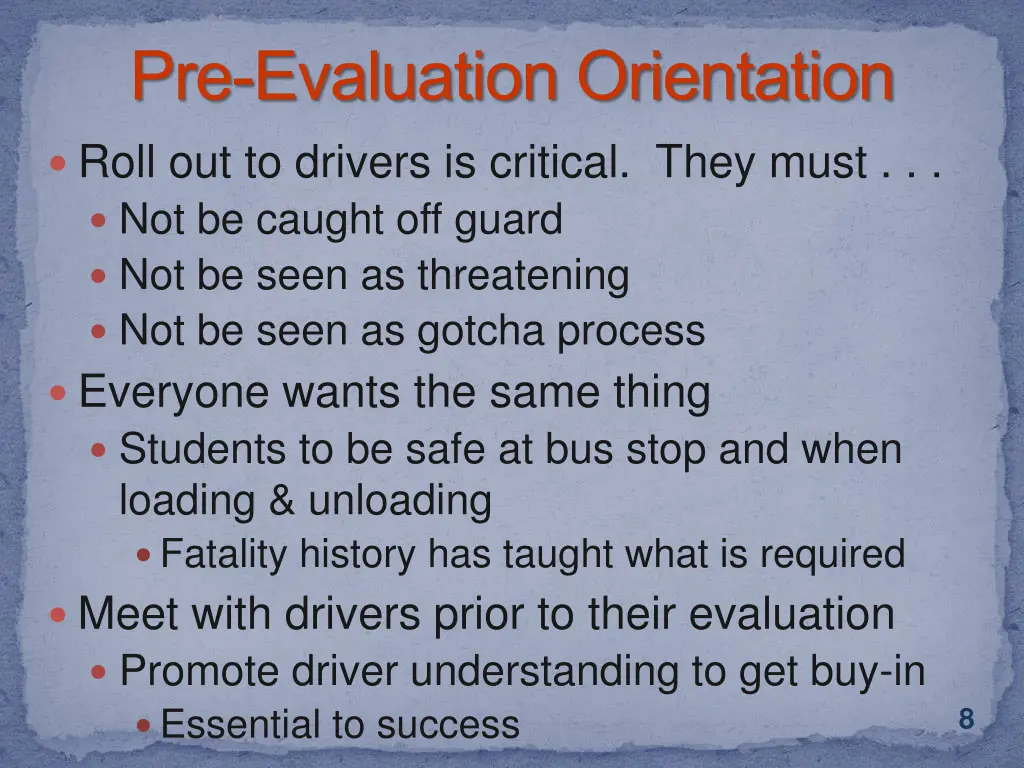 pre evaluation orientation 1