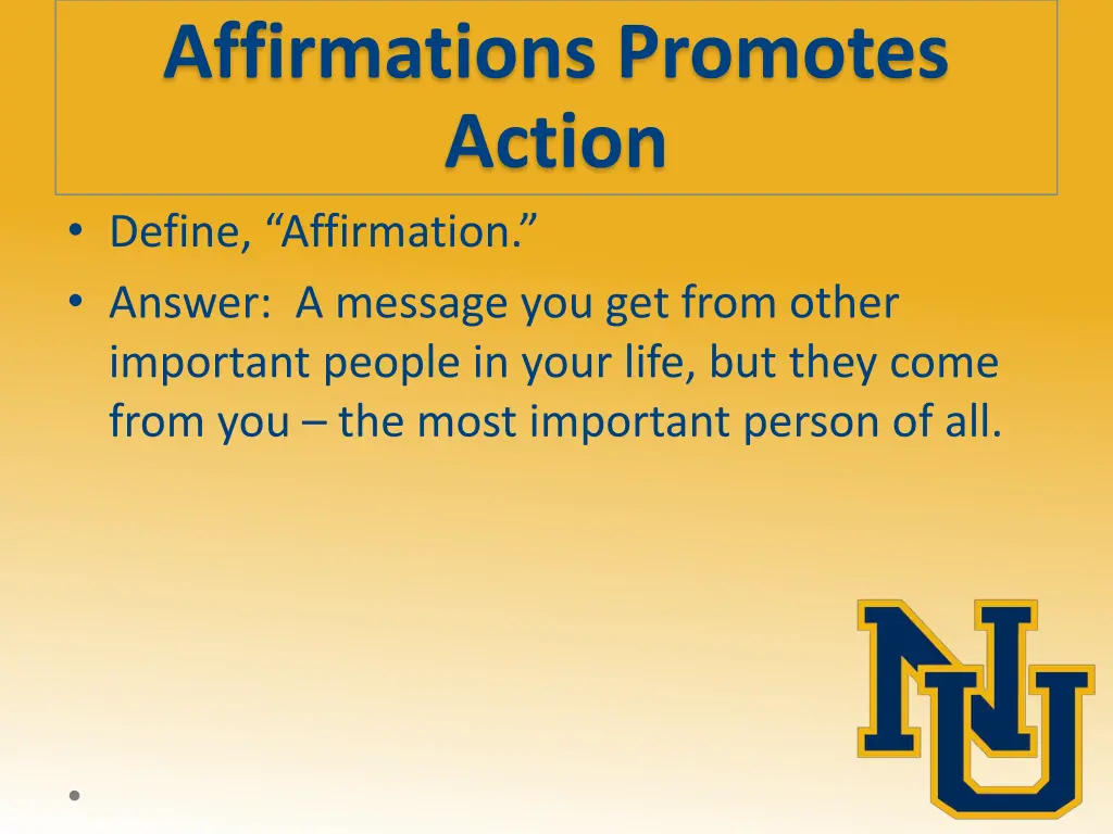 affirmations promotes action define affirmation