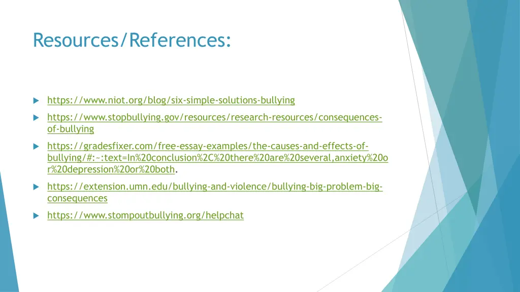 resources references