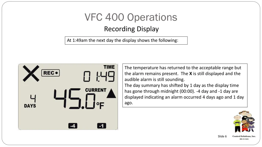 vfc 400 operations recording display 1