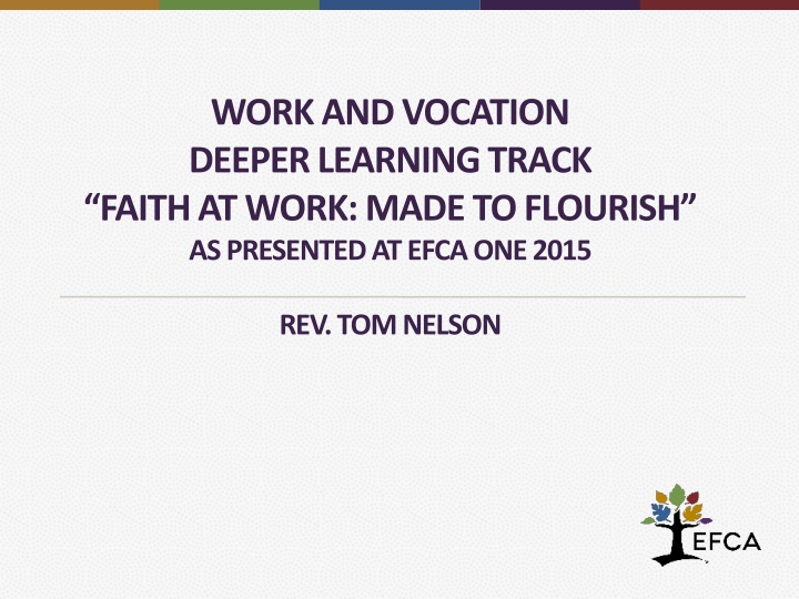 work and vocation deeper learning track faith