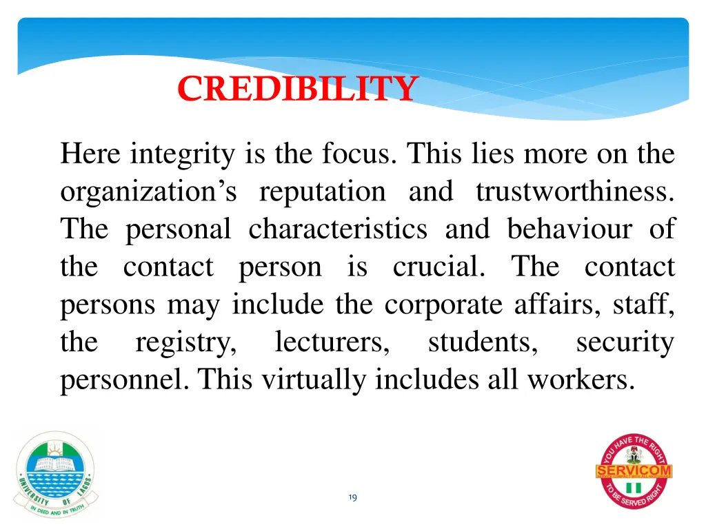 credibility