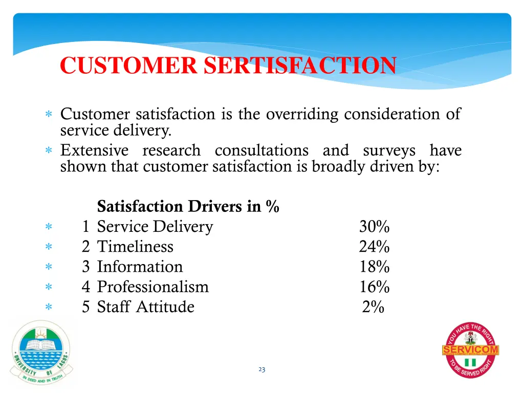 customer sertisfaction