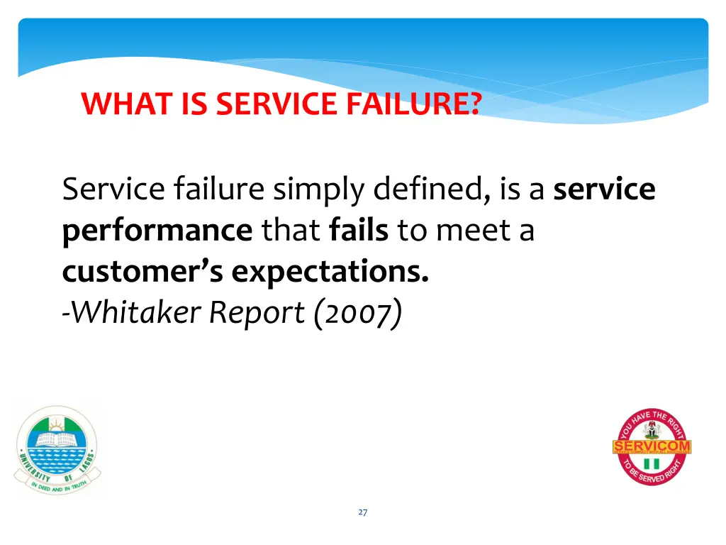 what is service failure