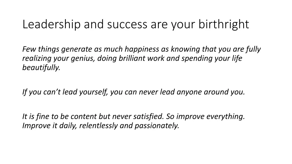 leadership and success are your birthright 5