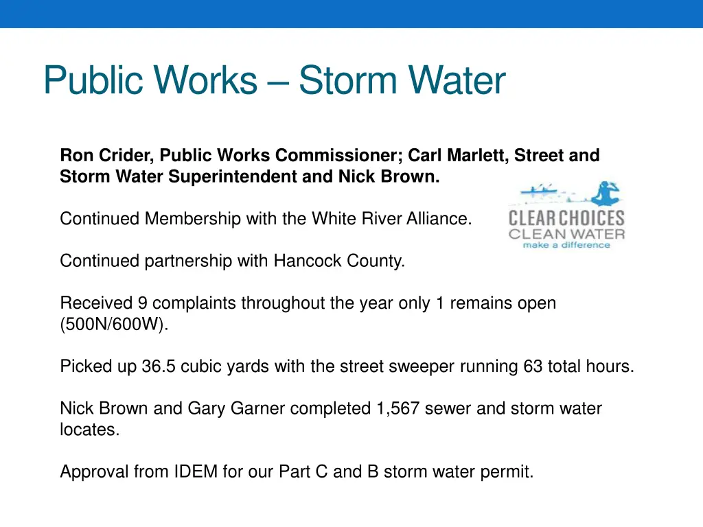 public works storm water