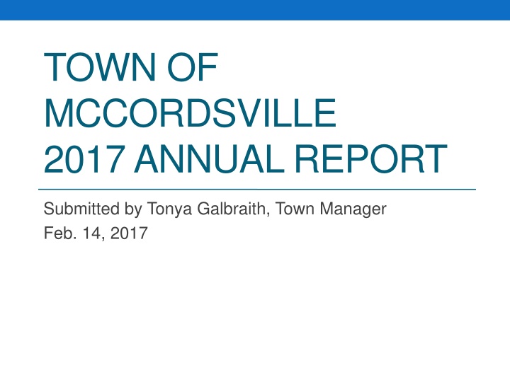 town of mccordsville 2017 annual report